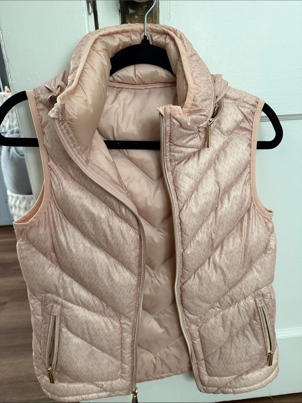 Michael Kors Blush Pink Quilted Puffer Vest
